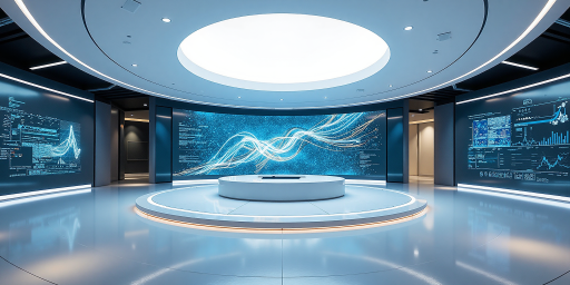 快消品牌数字化转型案例图，包含品牌标识和数据分析界面，现代化设计风格